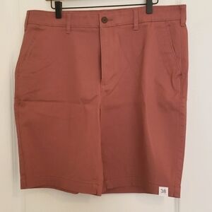 Sonoma Men's Flexwear Flat Front Chino Shorts Shabby Rose - Size 38